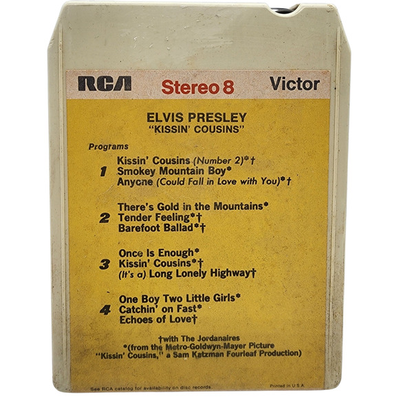 Set Of Two Elvis Presley 8-Tracks Elvis Is Back Kissin' Cousins - Picture 3 of 3